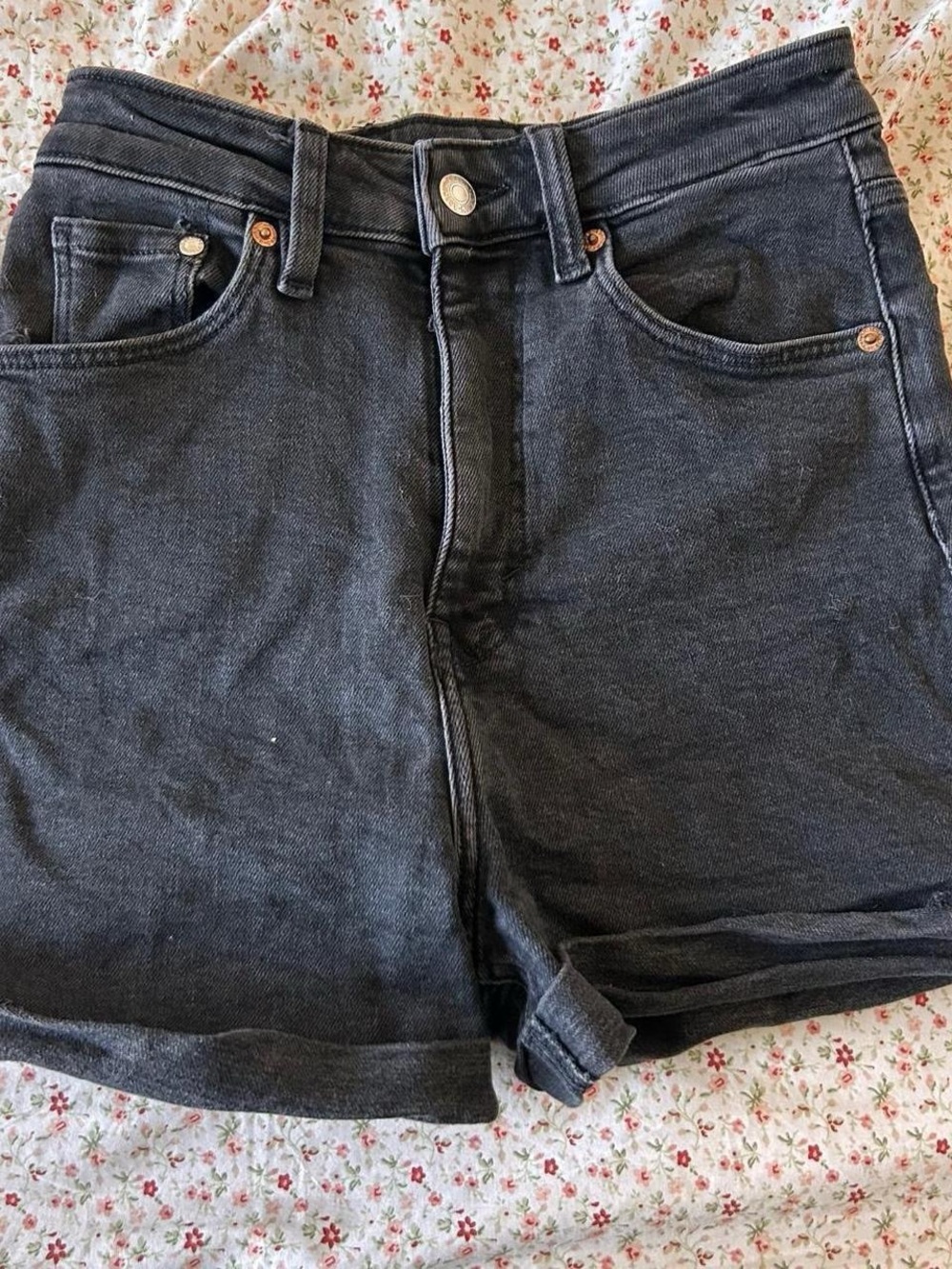 H&M Black Denim High-Rise Women's Shorts